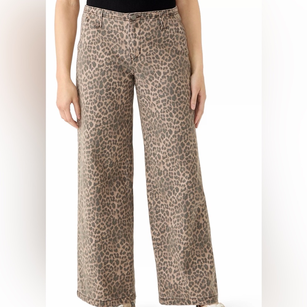 Celebrity Pink Animal Print Wide-Leg trousers NWT Size L
